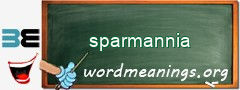 WordMeaning blackboard for sparmannia